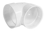 90Â° Short Elbow - for Central Vacuum Installation - White - Hayden 765503W