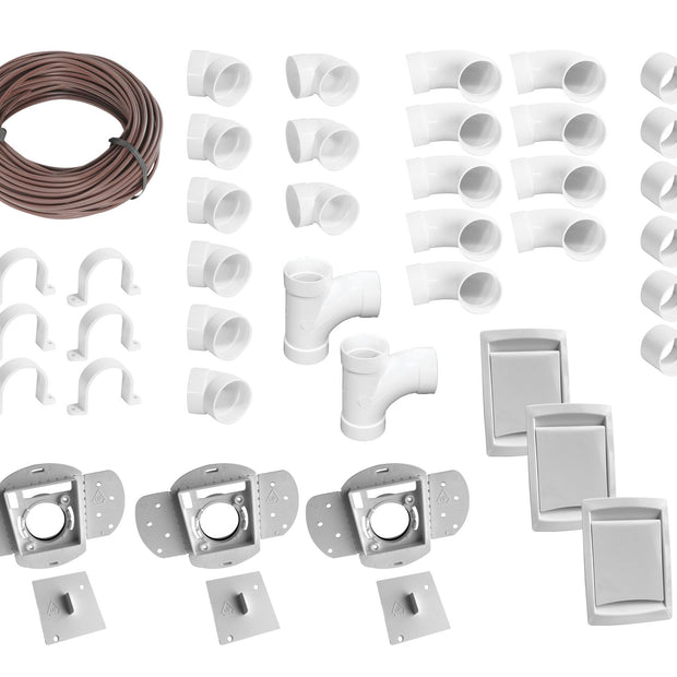 FITTING KIT 3 INLETS CENTRAL WHITE