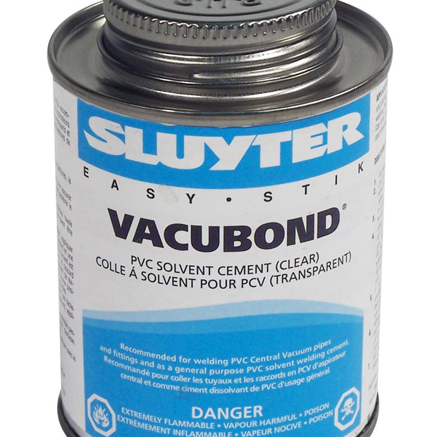 Pvc Solvent Glue - 125 ml - Clear - for Central Vacuum Pipes and Fittings - Sluyter 10362