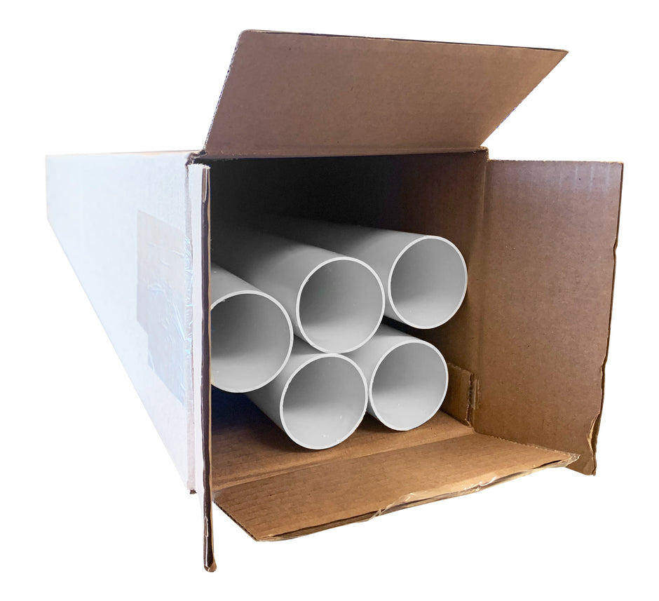 Fitting for Central Vacuum Installation - White - 5 Pieces of 2" x 5'