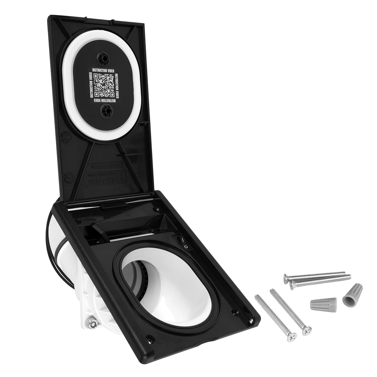 Valve Trim Kit - for Central Vacuum Installation - Black - Hide-A-Hose HS5000bk
