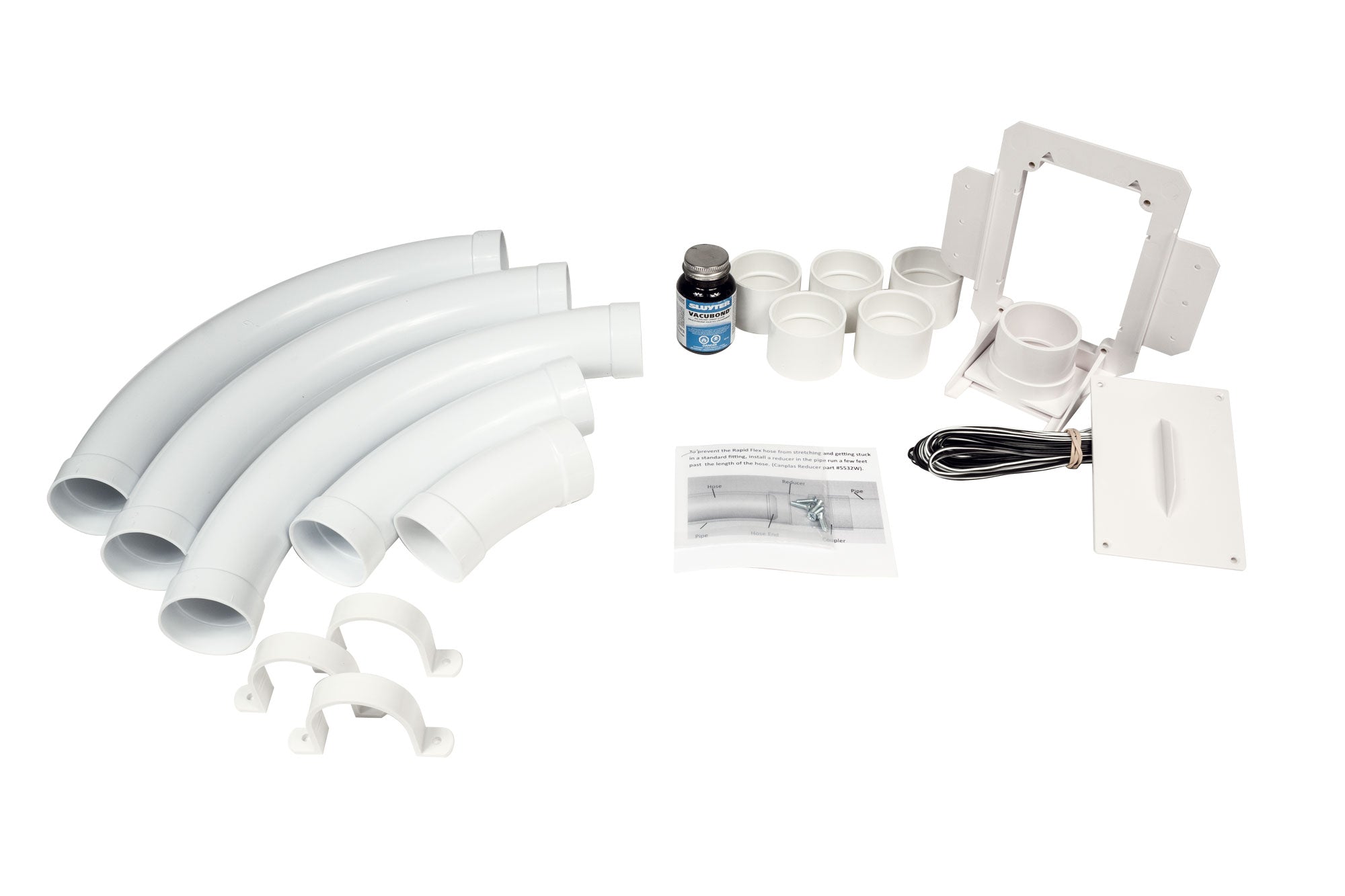 Installation Kit for Hide-A-Hose System - 30' (9 m) or 40'  (12 m) Retractable Hose - for HS5000 Inlet