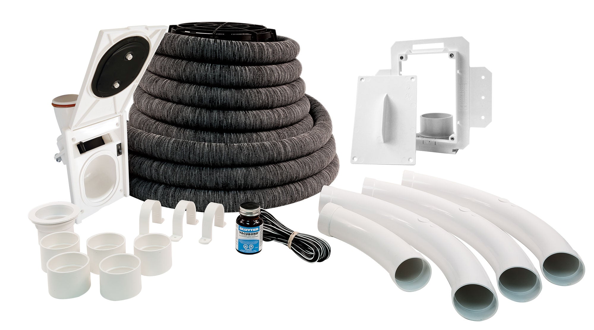 Complete Installation Kit Hide-a-Hose - 30' (9 m) Retractable Hose - for HS5000 Inlet