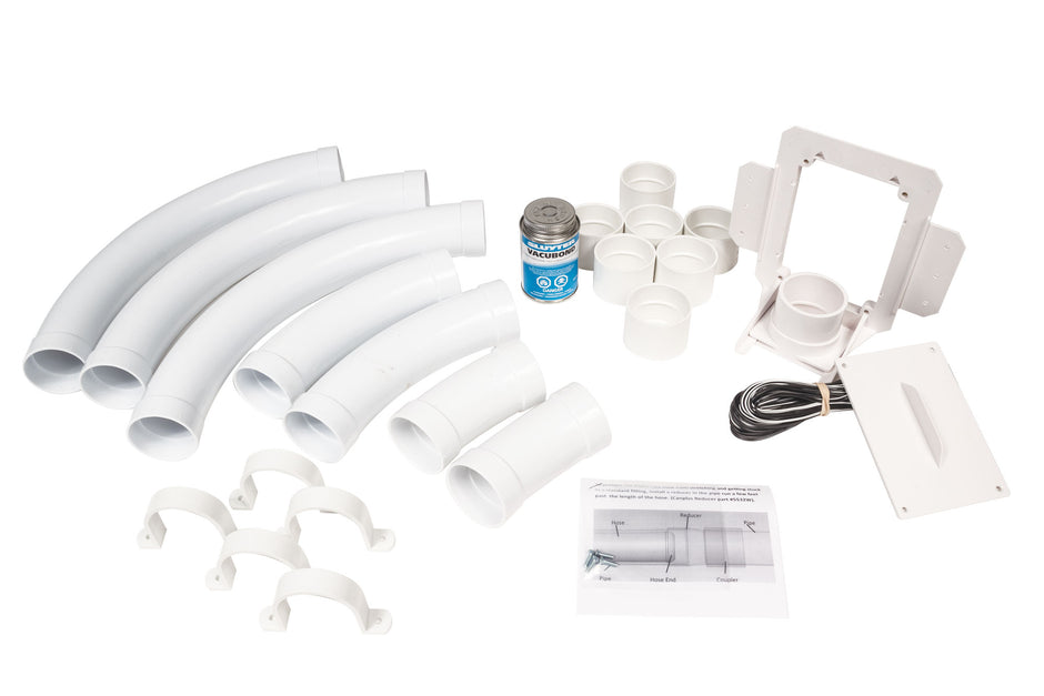 Installation Kit for Hide-A-Hose System - White - 50' (15 m) or 60'  (18 m) - for HS5000 Inlet
