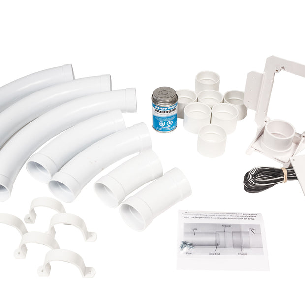 Installation Kit for Hide-A-Hose System - White - 50' (15 m) or 60'  (18 m) - for HS5000 Inlet