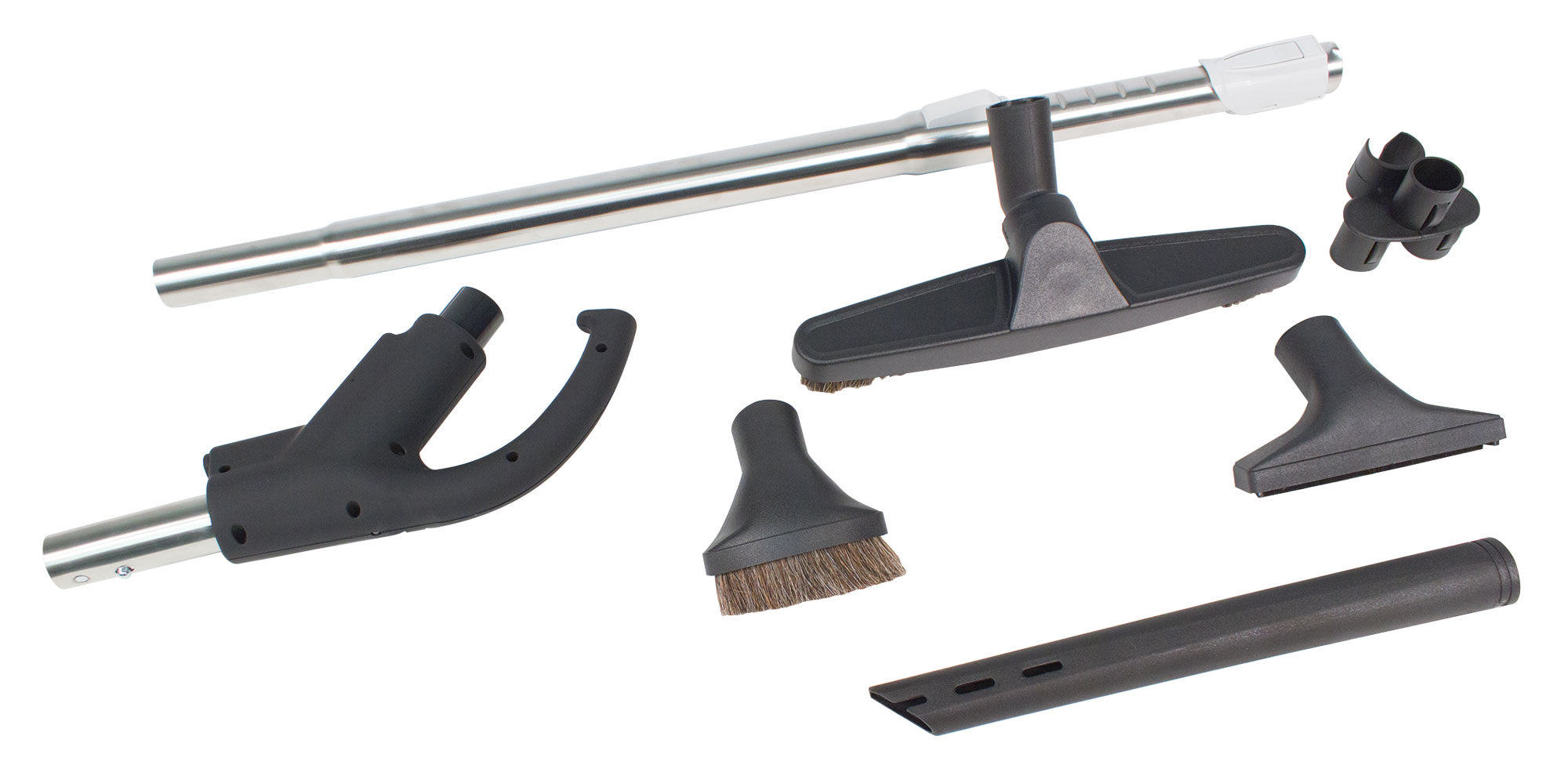 Central Vacuum Kit - Handle with Union and Button Lock Hide-A-Hose - 12