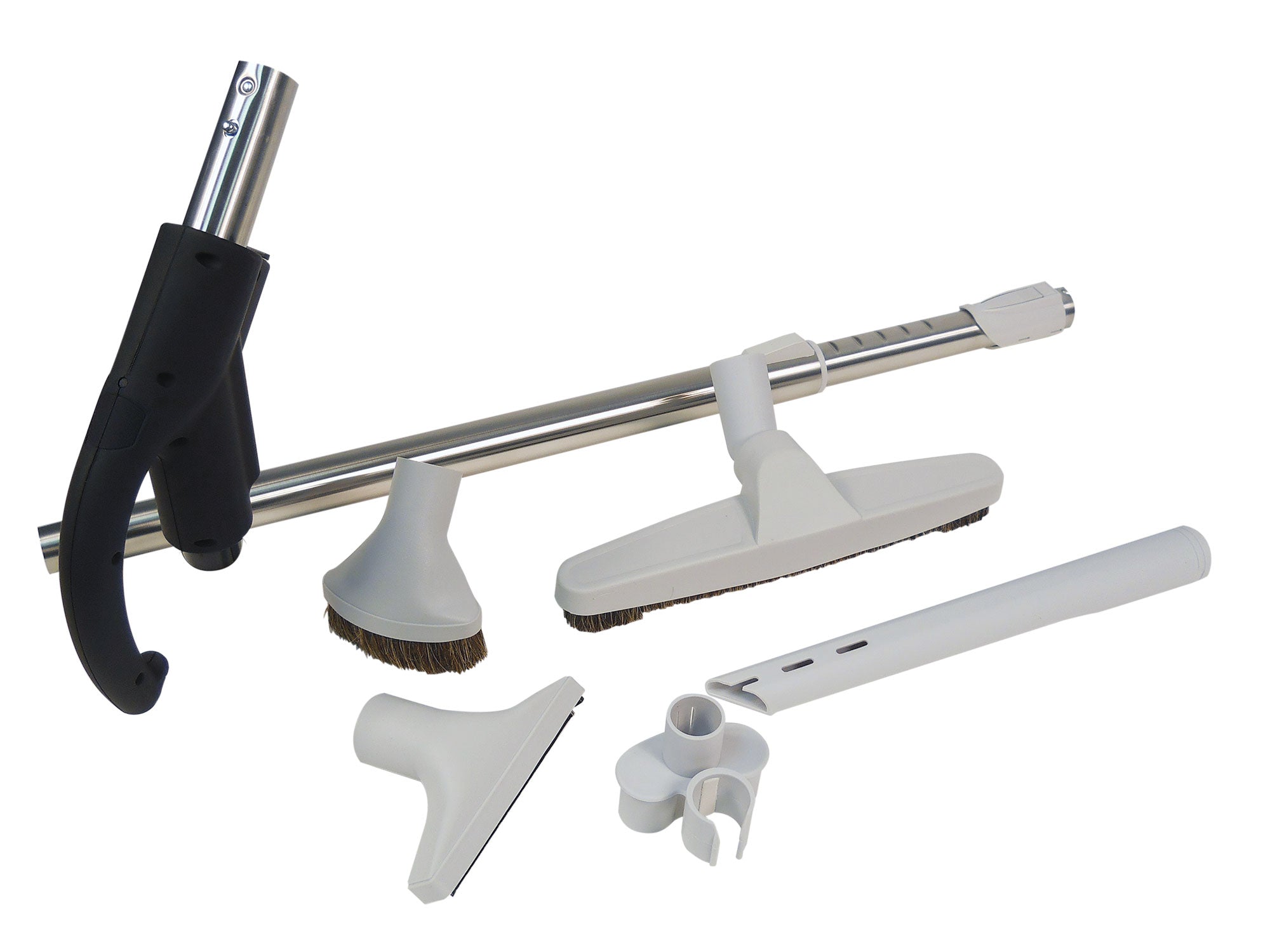 Central Vacuum Kit - Handle with Union and Button Lock Hide-A-Hose - 12