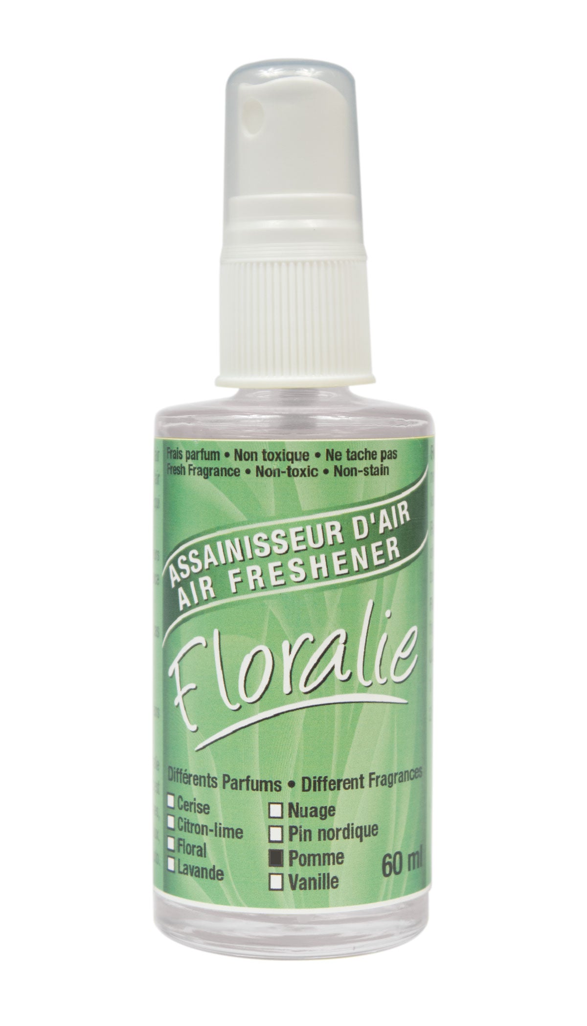 Air Freshener - Ultra Concentrated - Green Apple Fragrance - 2 oz (60 ml) - Floralie 04001-0