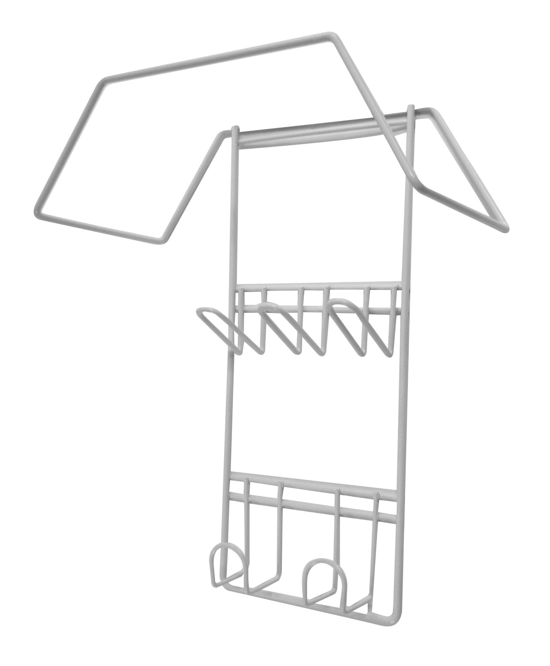 Small Metal Hose and Tools Caddy - For Central Vacuum - White