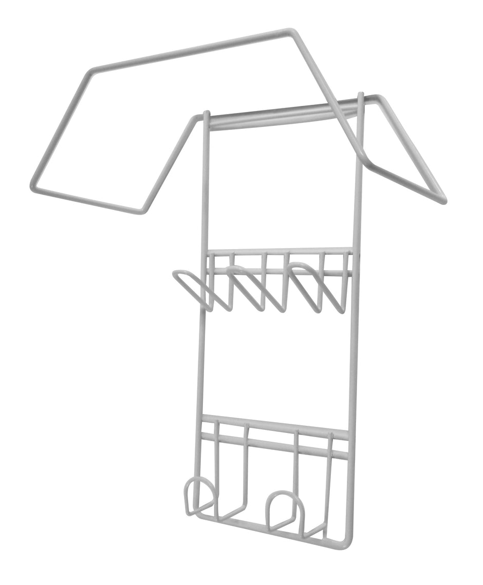 Small Metal Hose and Tools Caddy - For Central Vacuum - White