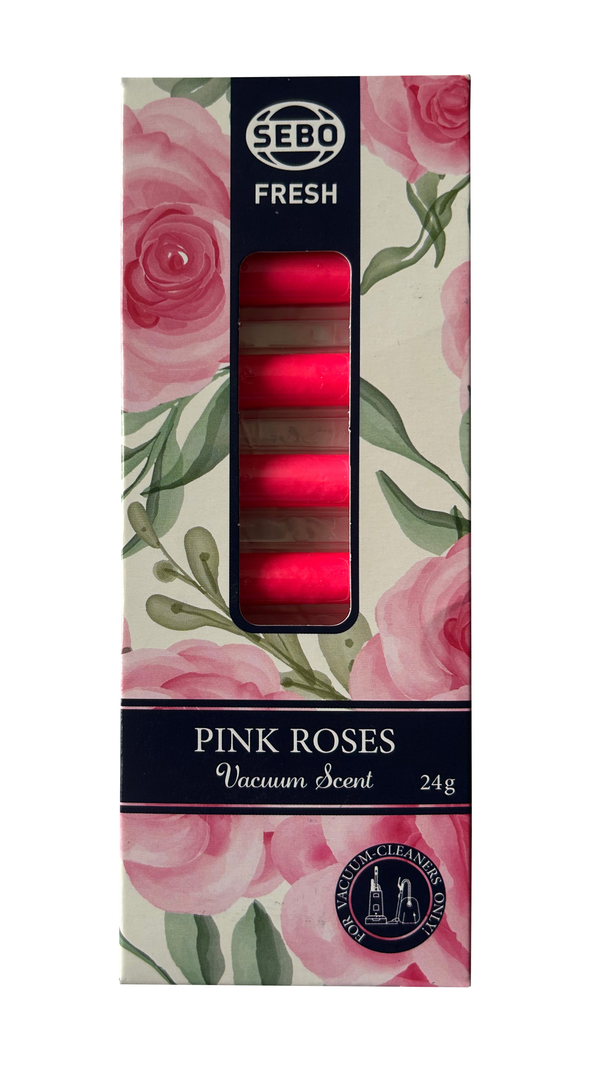 Air Freshener for Vacuum Cleaners - Pink Roses Scent - Pack of 8 - 24 g