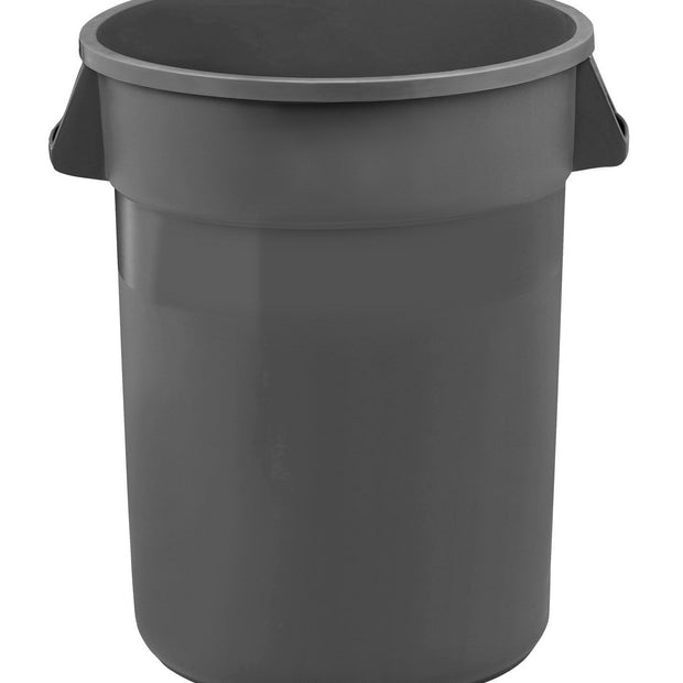 Round Garbage Can - Capacity of 32 Gallons (121 liters) - Grey