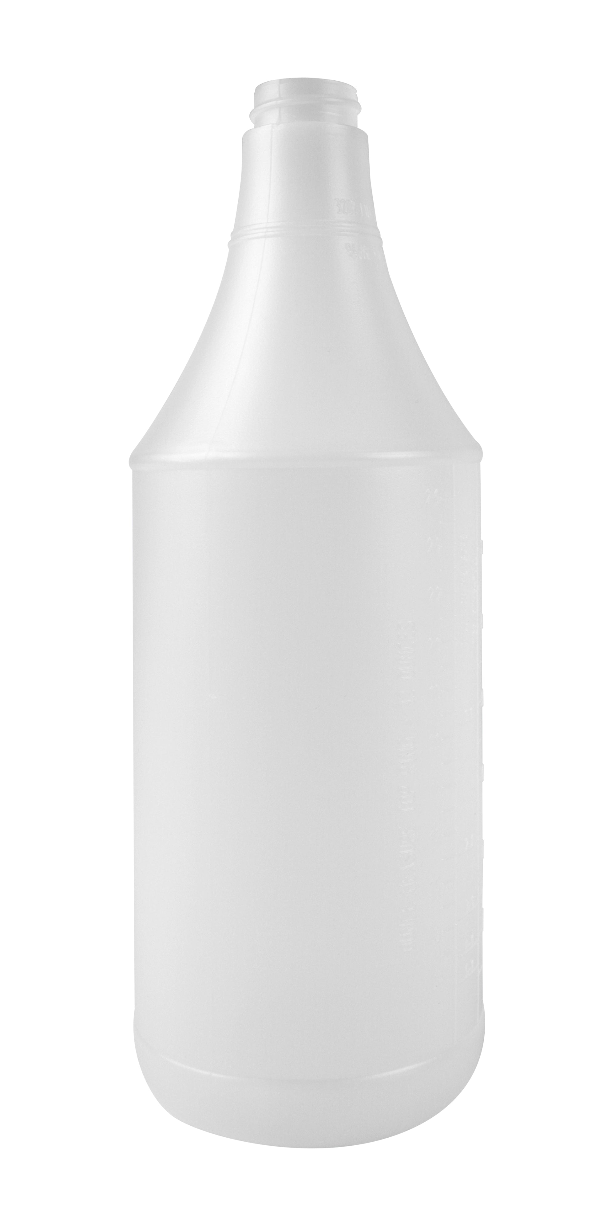 Round Plastic Bottle - 32 oz (909 ml) - White