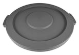 Standard Lid for Round Trash Garbage Can Bin - 32 gal (145.5 L) - Grey