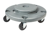 5-Wheel Dolly for Round Garbage Can - Light Grey