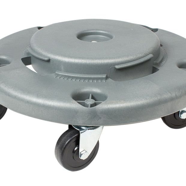 5-Wheel Dolly for Round Garbage Can - Light Grey