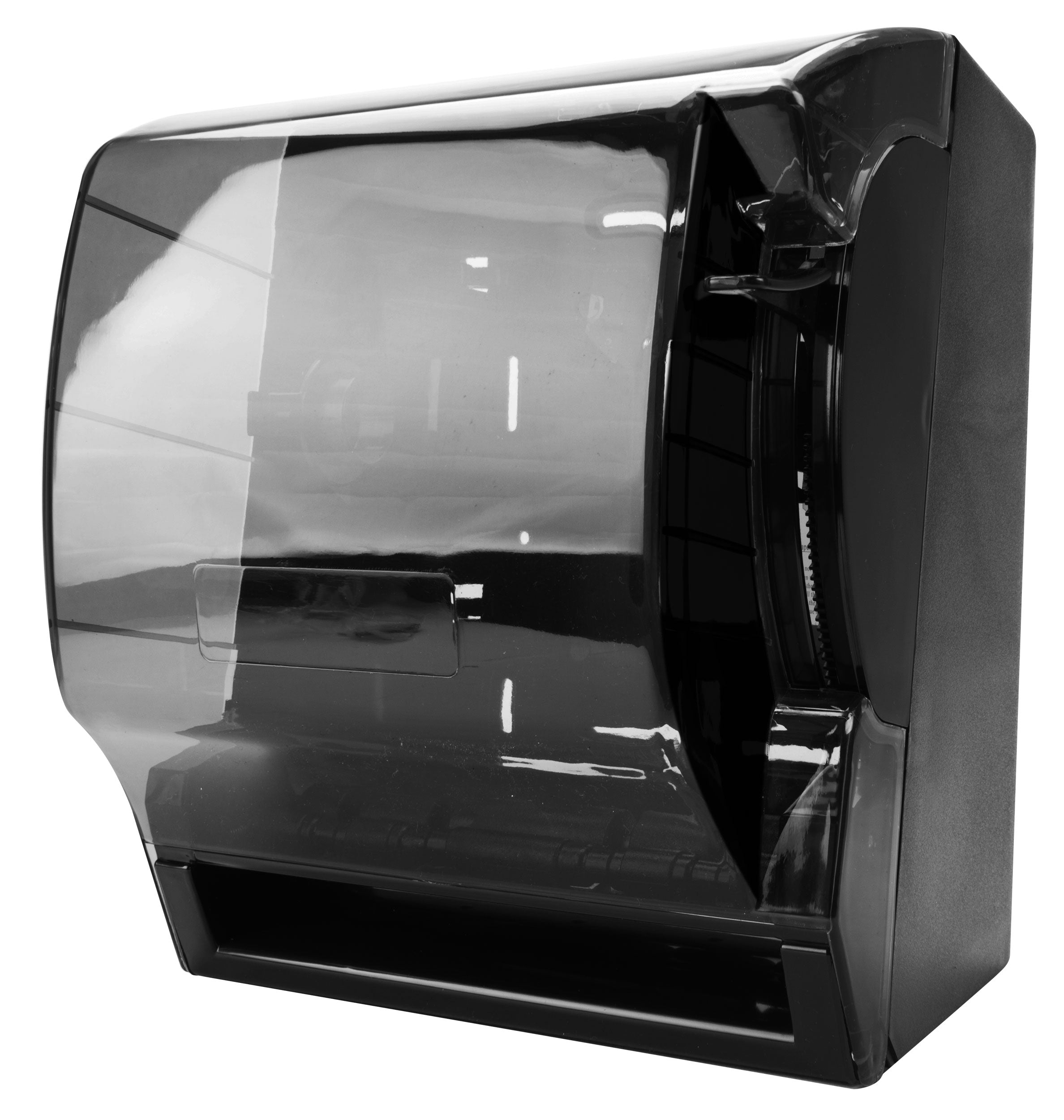 Hand Paper Towel Wall Mount Dispenser with Lever for Standard Roll Paper - Lock & Key - Black