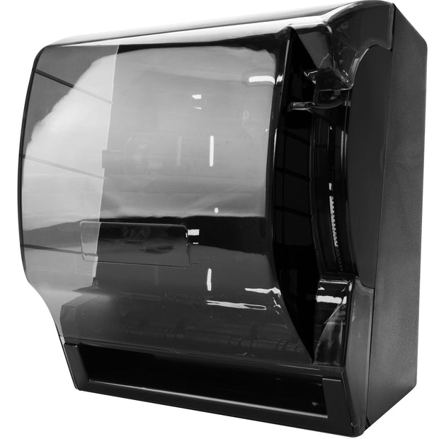 Hand Paper Towel Wall Mount Dispenser with Lever for Standard Roll Paper - Lock & Key - Black