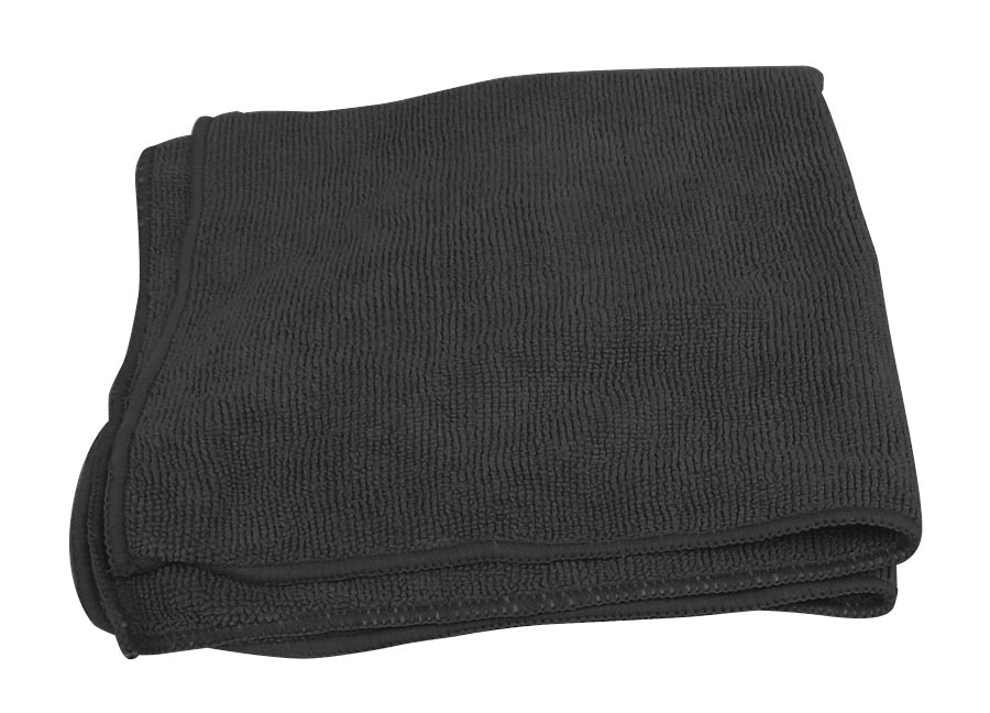 Multi-Purpose Microfiber Cloth 250 GSM - 16'' x 16'' (40.6 cm x 40.6 cm) - Black