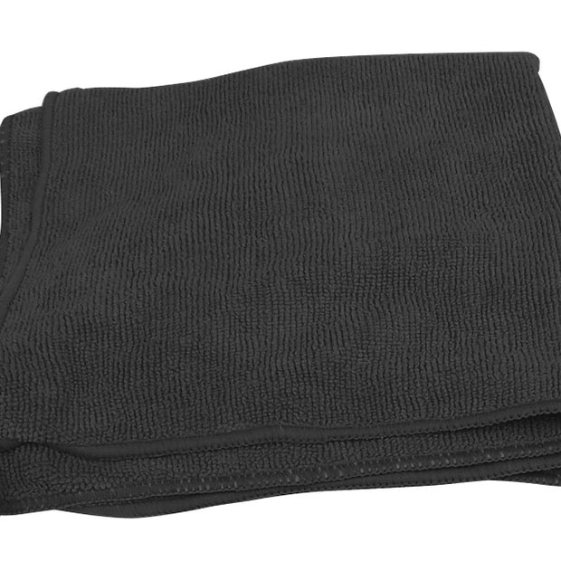 Multi-Purpose Microfiber Cloth 250 GSM - 16'' x 16'' (40.6 cm x 40.6 cm) - Black