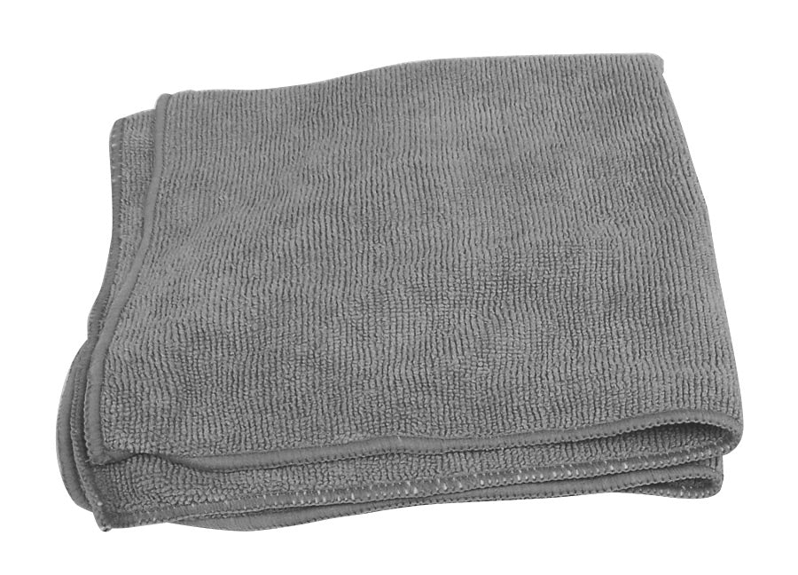 Multi-Purpose Microfiber Cloth 250 GSM - 16'' x 16'' (40.6 cm x 40.6 cm) - Grey