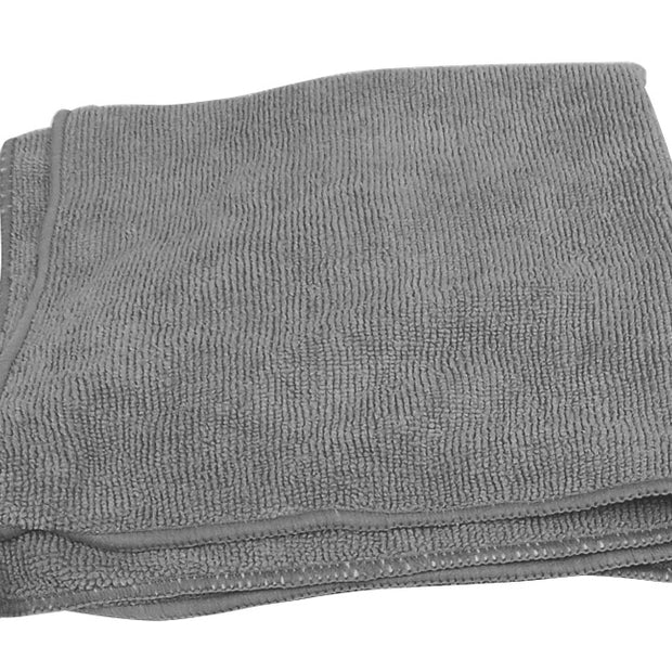 Multi-Purpose Microfiber Cloth 250 GSM - 16'' x 16'' (40.6 cm x 40.6 cm) - Grey