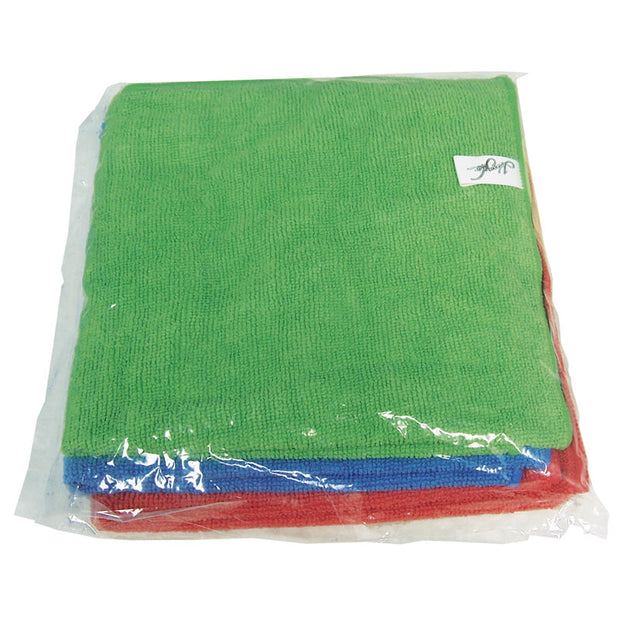 Multi-Purpose Microfiber Cloth 250 GSM - 16'' x 16'' - 3 Colors, Red, Green and Blue - Pack of 3