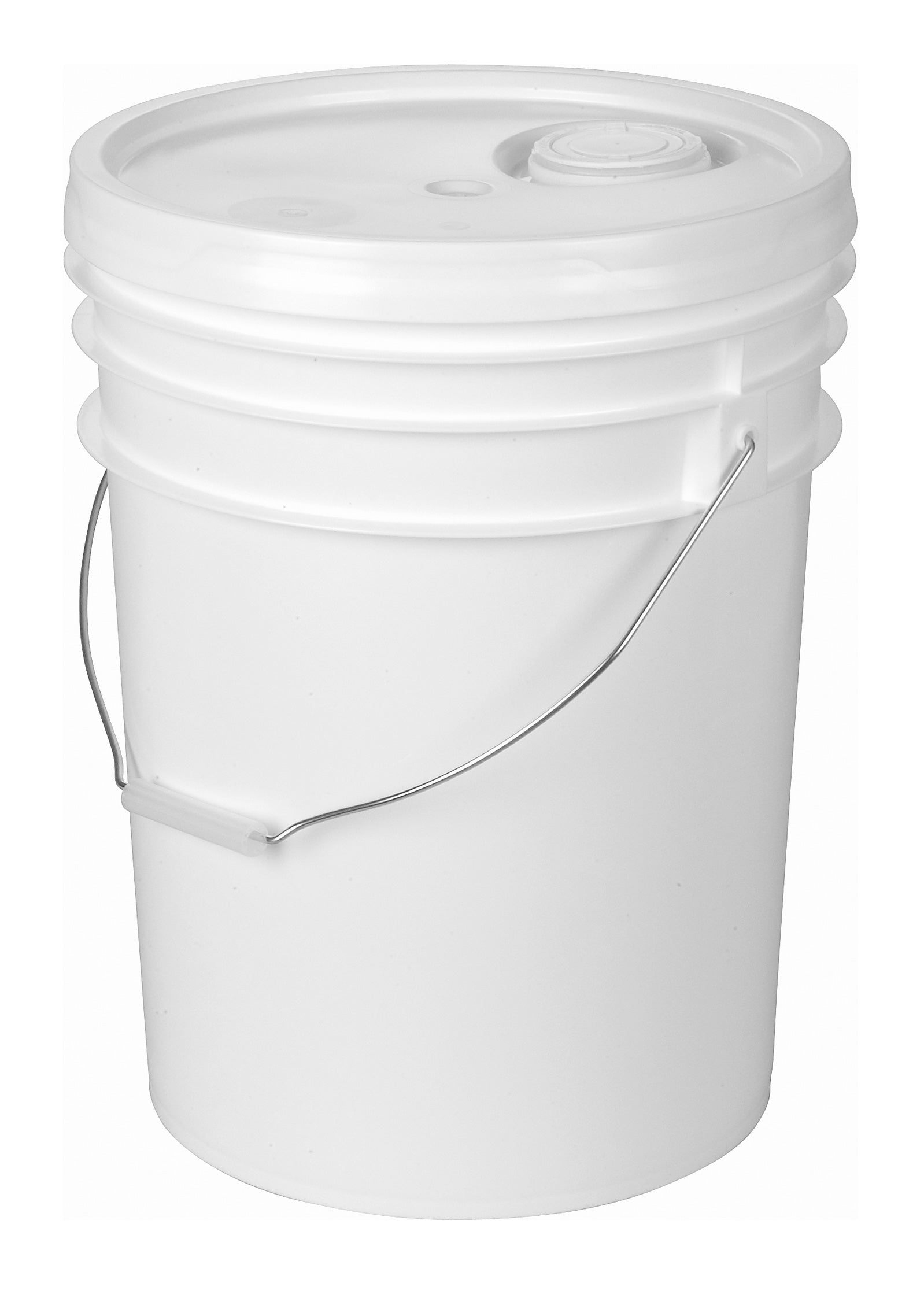 Plastic Pail - 6 Gal (20 L) - with Lid - White