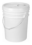 Plastic Pail - 6 Gal (20 L) - with Lid - White