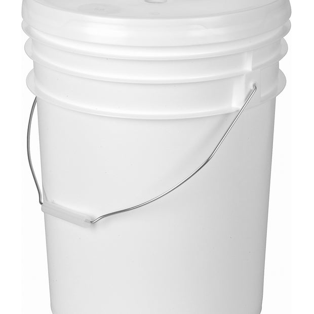 Plastic Pail - 6 Gal (20 L) - with Lid - White