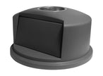 Dome Top Lid with Ashtray -  for Trash Can / Bin - Wastebasket 32 gal (145.4 L) - Light Grey