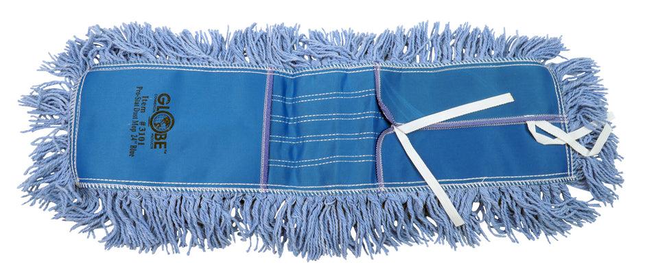 Synthetic Oval Dust Mop - 5" x  24" (12.7 cm x 60.9 cm)  - Blue
