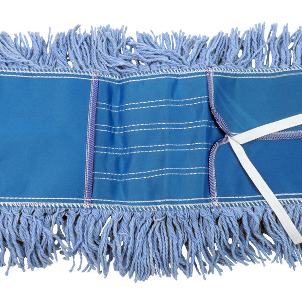 Synthetic Oval Dust Mop - 5" x  24" (12.7 cm x 60.9 cm)  - Blue