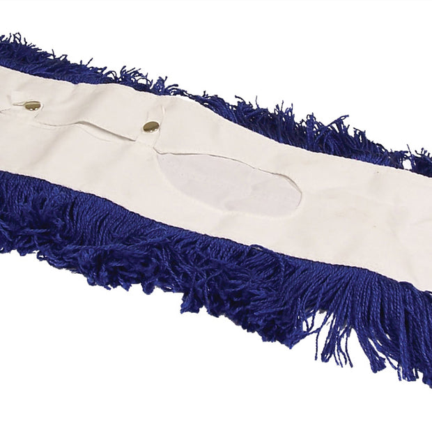 Synthetic Oval Dust Mop - 5'' x 36" - (12.7 cm x 91.4) - Blue