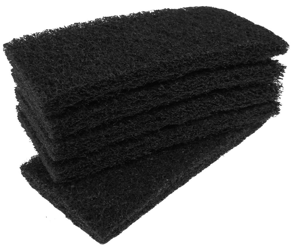 Utility Pads - 4'' x 10'' (10.1 cm x 25.4 cm) - Black - Pack of 5