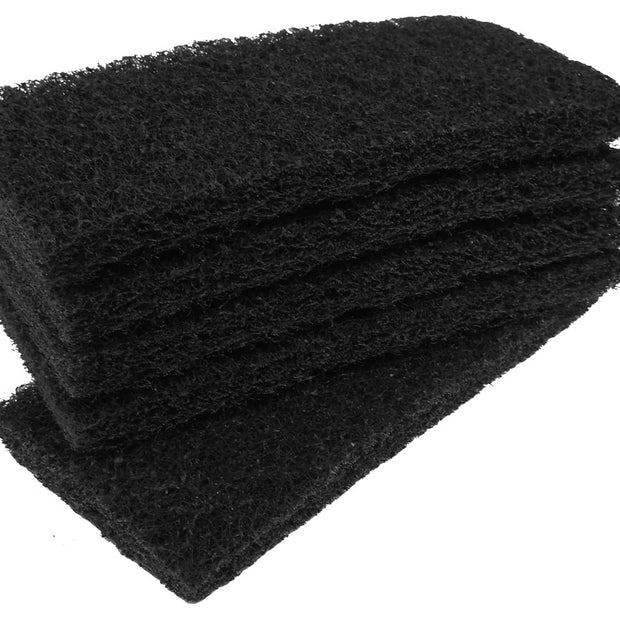Utility Pads - 4'' x 10'' (10.1 cm x 25.4 cm) - Black - Pack of 5