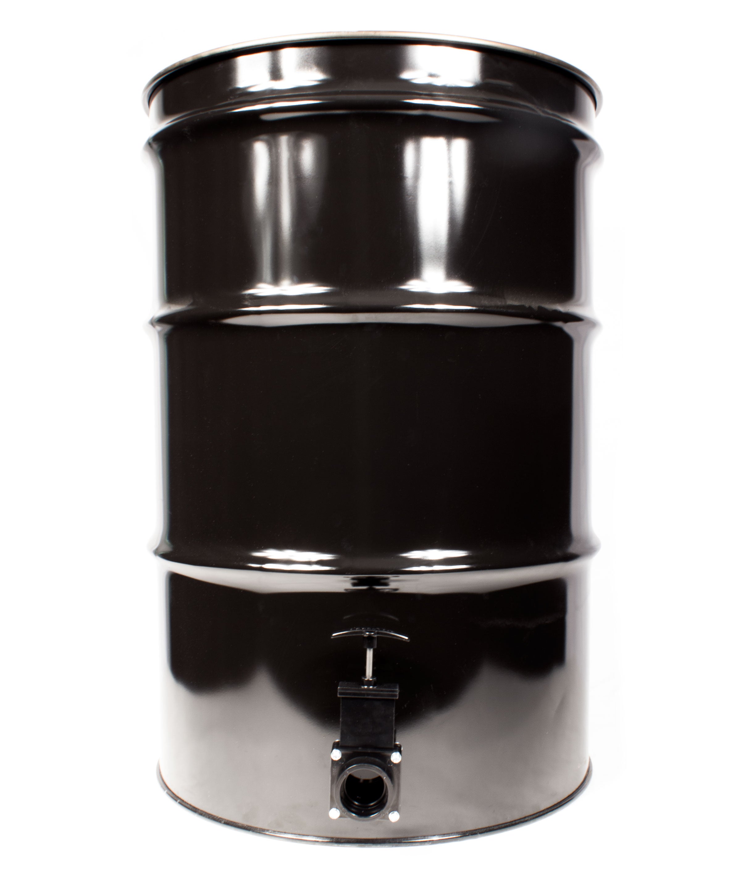 45 GAL. BARREL WITH DRAIN - JOHNNY VAC - BLACK