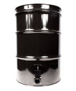 45 GAL. BARREL WITH DRAIN - JOHNNY VAC - BLACK