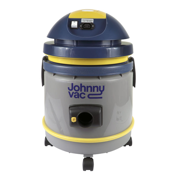 Commercial Vacuum Johnny Vac - Tank Capacity of 4 gal (15 L) - Accessories and Paper Bag Included - Integrated Electrical Outlet - 1000 W Motor - Swivel Casters