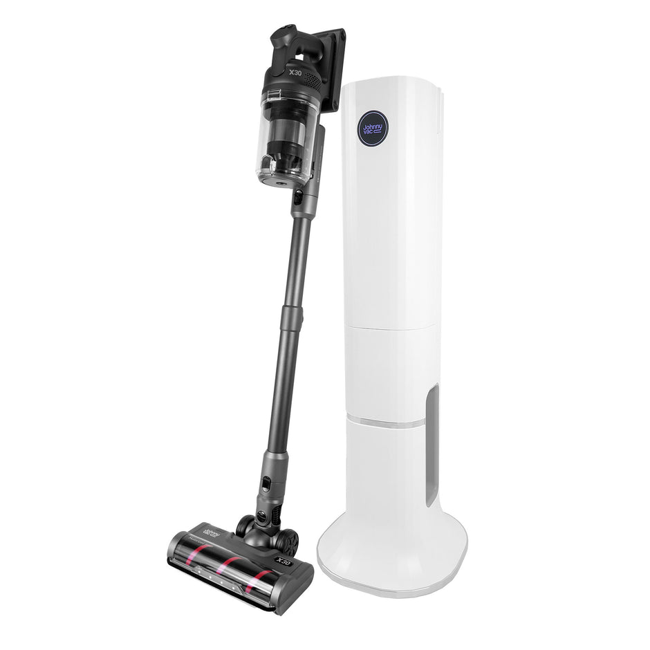 Cordless Stick Vacuum Cleaner with Charging Station - X30 - 2x 25.9 V Batteries - Charcoal