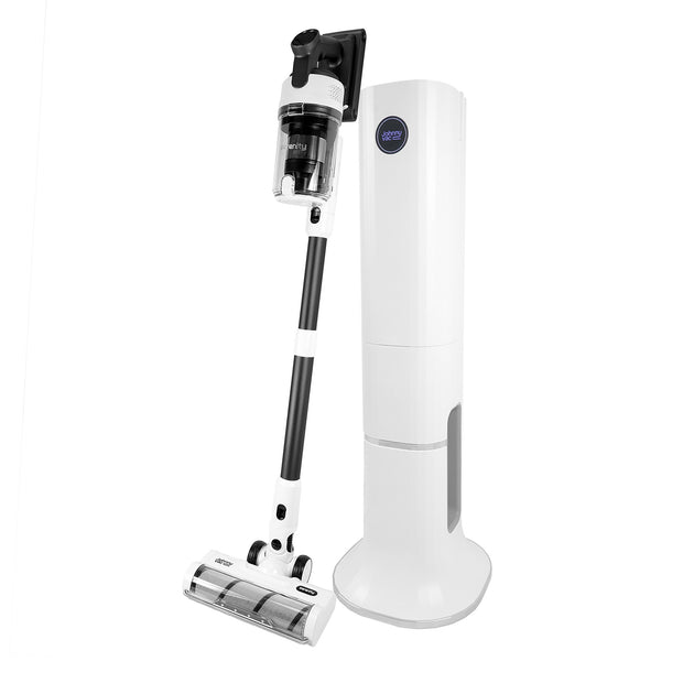 Cordless Stick Vacuum Cleaner with Charging Station - SERENITY - 25.9 V Battery - White