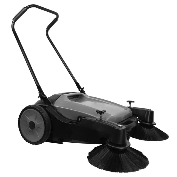 Manual Floor Sweeper - Johnny Vac - 32" (81.3 cm) Cleaning Path -  2 Side Brushes - Tank of 10.5 gal (40 L)