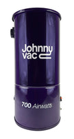 Central Vacuum Johnny Vac - JV700CA - Silent - 2-Fan Motor - 700 Airwatts - 5 gal (19 L) Tank Capacity - Wall Mount Bracket - HEPA Bag - Foam Filter
