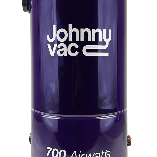 Central Vacuum Johnny Vac - JV700CA - Silent - 2-Fan Motor - 700 Airwatts - 5 gal (19 L) Tank Capacity - Wall Mount Bracket - HEPA Bag - Foam Filter