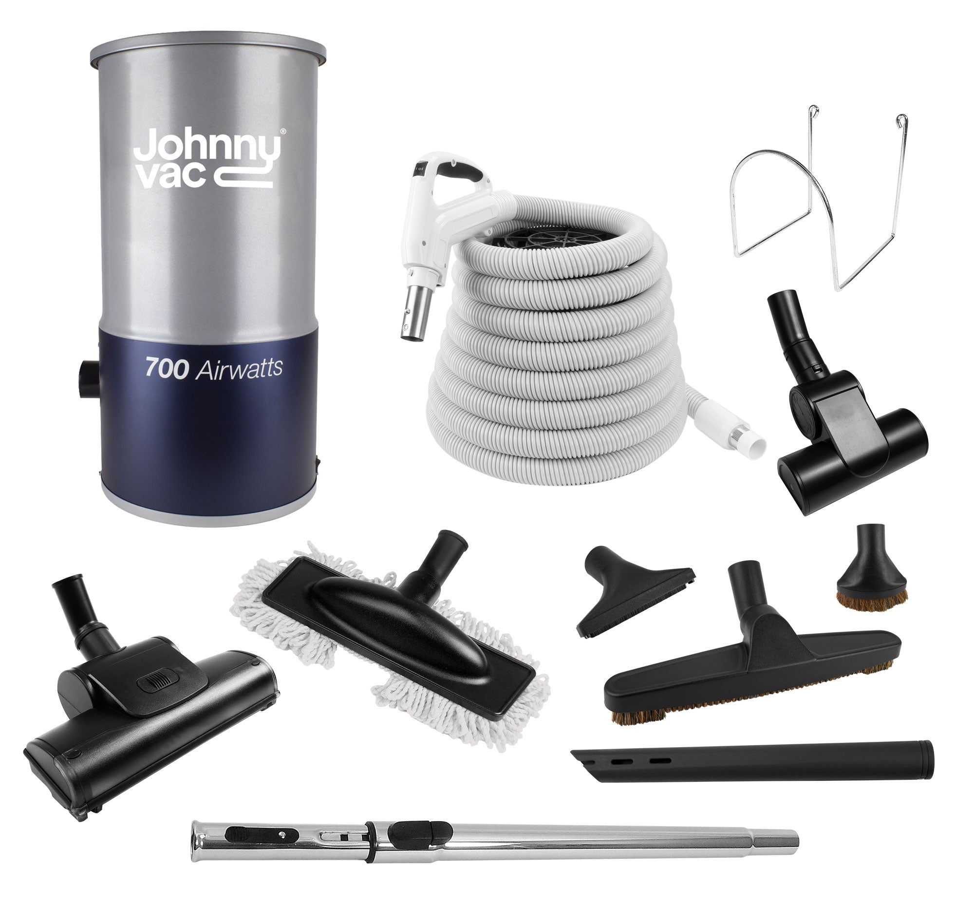 Central Vacuum, Johnny Vac JV700KITHA,  With 30 ' Hose, Accessories