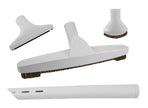 Central Vacuum Brush Kit - Floor Brush - Dusting Brush - Upholstery Brush - Crevice Tool - Grey