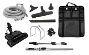 Central Vacuum Kit - 40 ft (12 m) Electrical Hose with On/Off Switch - 110V - Electrical Brush - Multiple Brushes Set