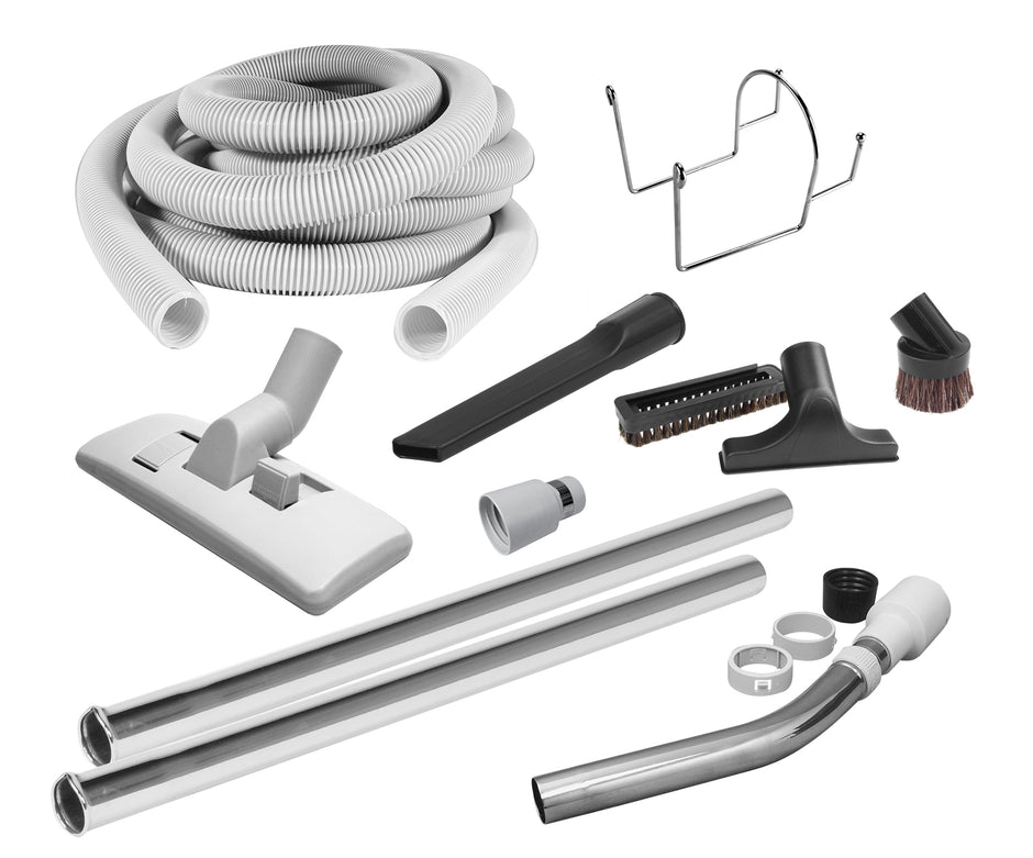 KIT CENTRAL 1 3/8'' VACUUM HOSE & ATTACHEMENT 60' GREY