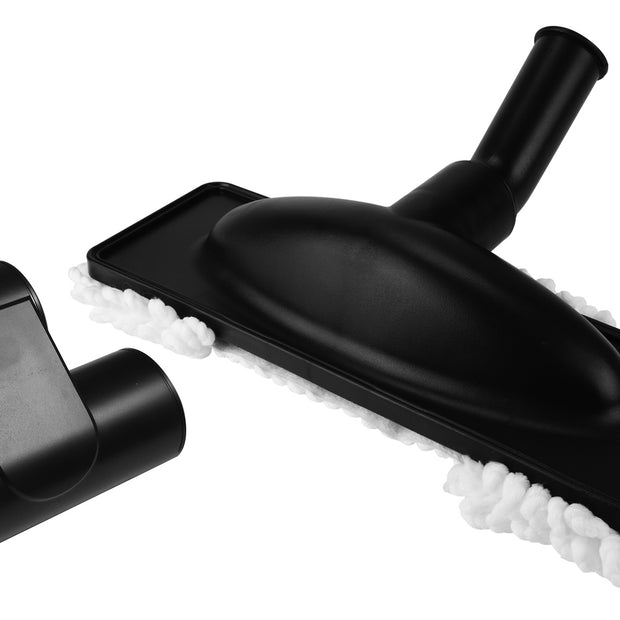 Microfiber Dust Mop - 1 1/4" (32 mm) dia - Cleaning Path 12" (30.5 cm) - Black and Lime and Mini  Air Nozzle - 6" (15.2 cm) Width - Upholstery and Stairs - Black