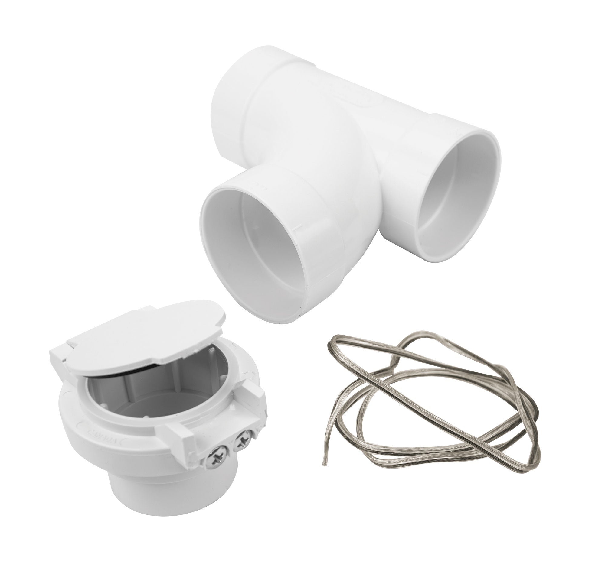 Utility Valve Kit Includes 90 Â° T Elbow-shape, Electrical Inlet, and a Little Electrical Wire 24 V for Central Vacuum